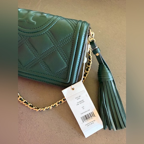 TORY BURCH *NWT* Fleming Soft Wallet Crossbody, 64312 - Pine Tree - Picture 4 of 7